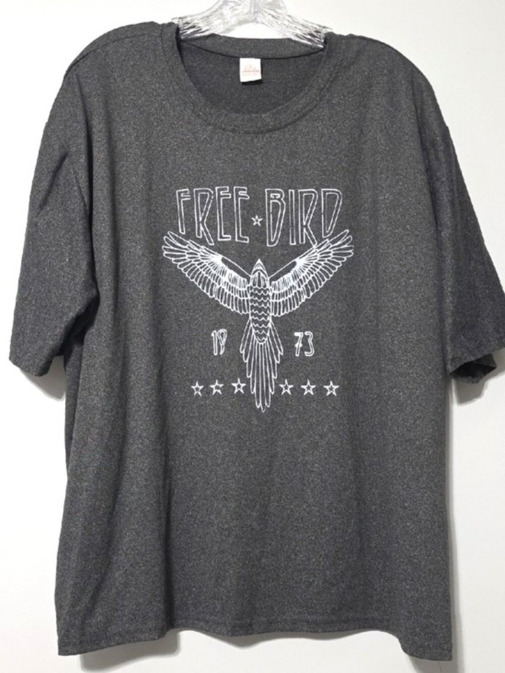 Women's 3XL "Free Bird" Graphic Tee Charcoal Gray Short Sleeve Crew Neck T18
